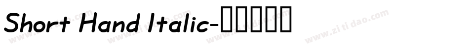 Short Hand Italic字体转换